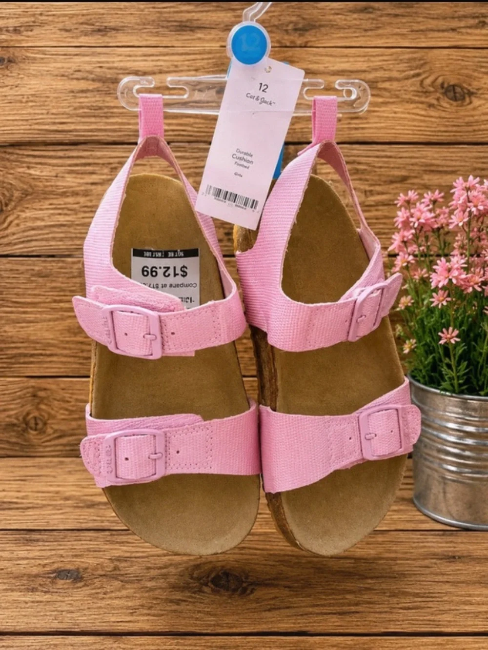 Carter's Pink Double-Buckle Slingback Sandals for Kids